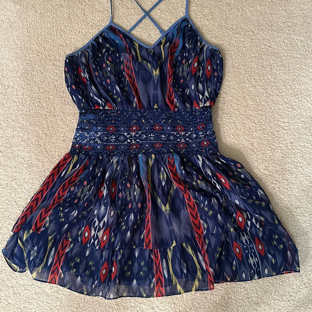 Bebe stretch ruffle dress casual